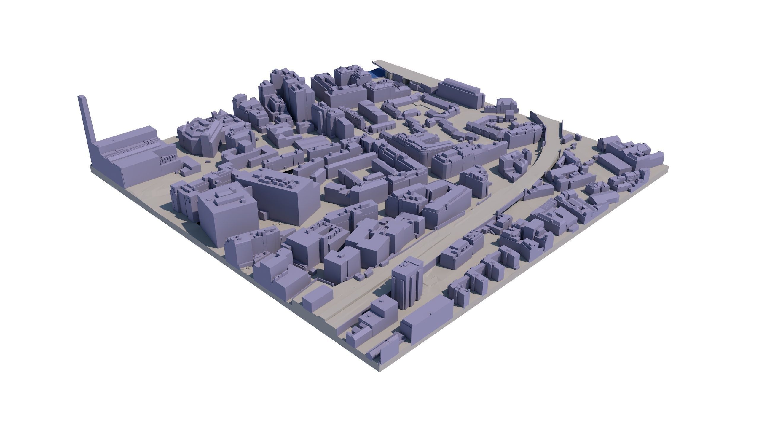 London city tile Level 2 block TQ3280 South West 3D model_1