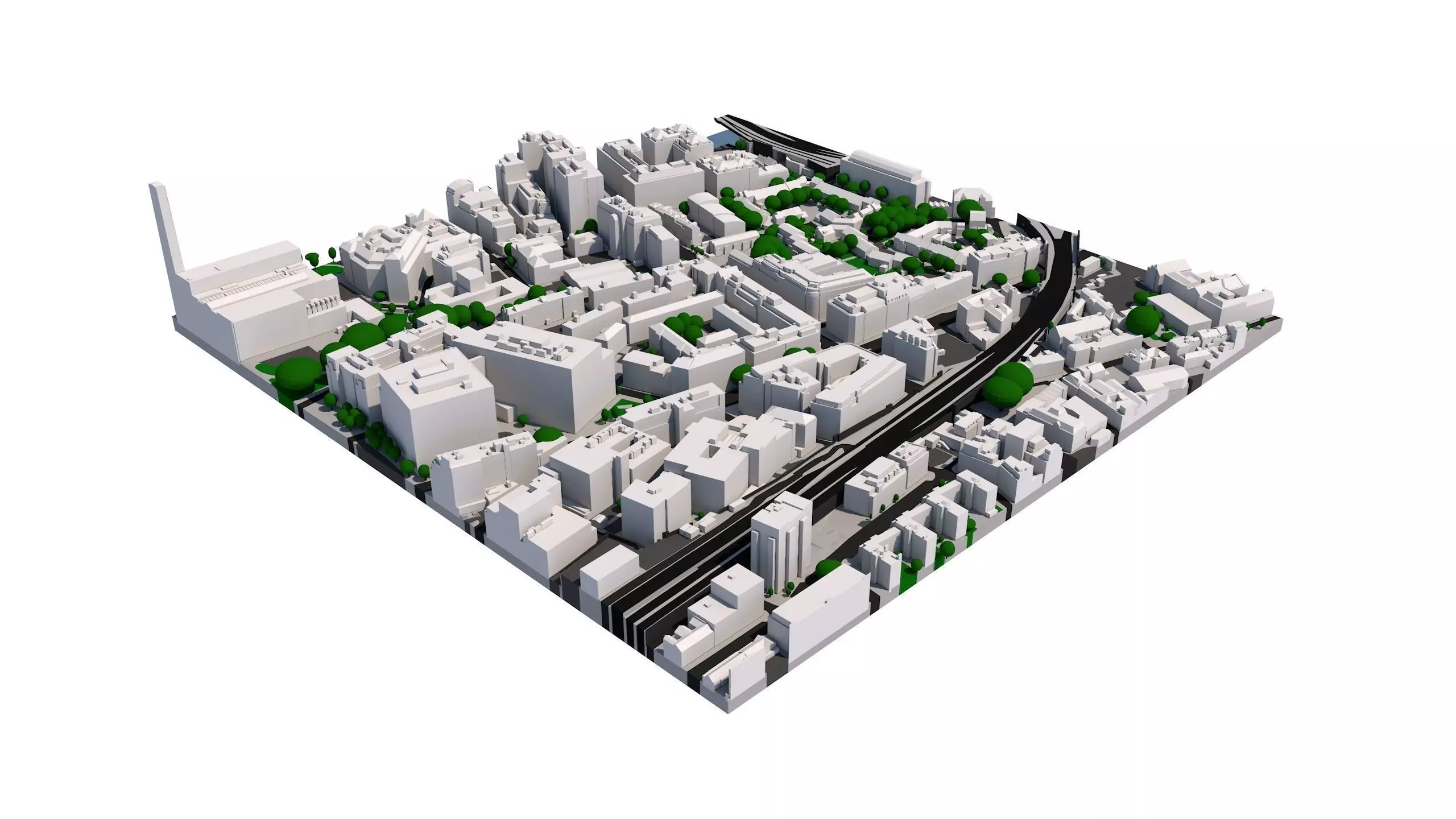 London city tile Level 2 block TQ3280 South West 3D model_0