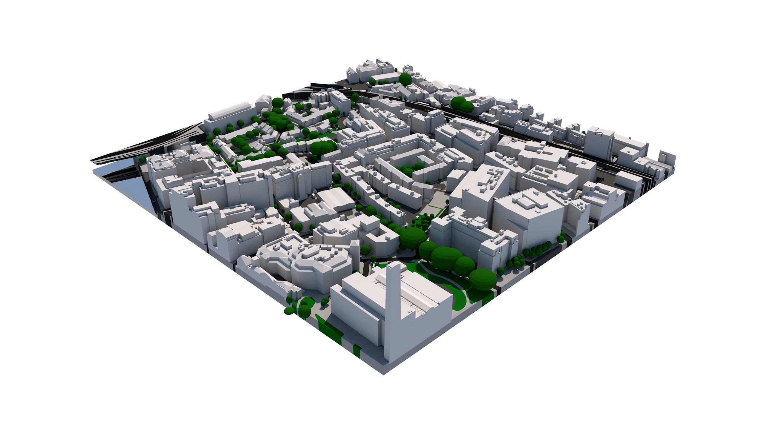 London city tile Level 2 block TQ3280 South West 3D model_9