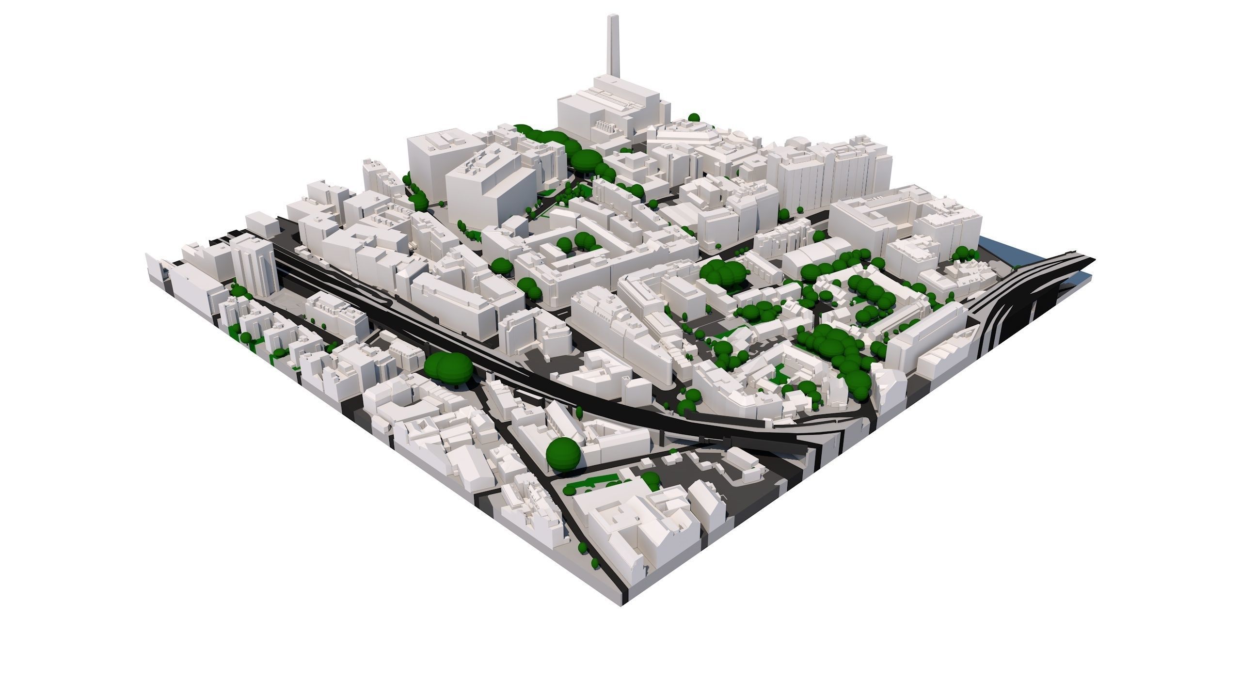 London city tile Level 2 block TQ3280 South West 3D model_3