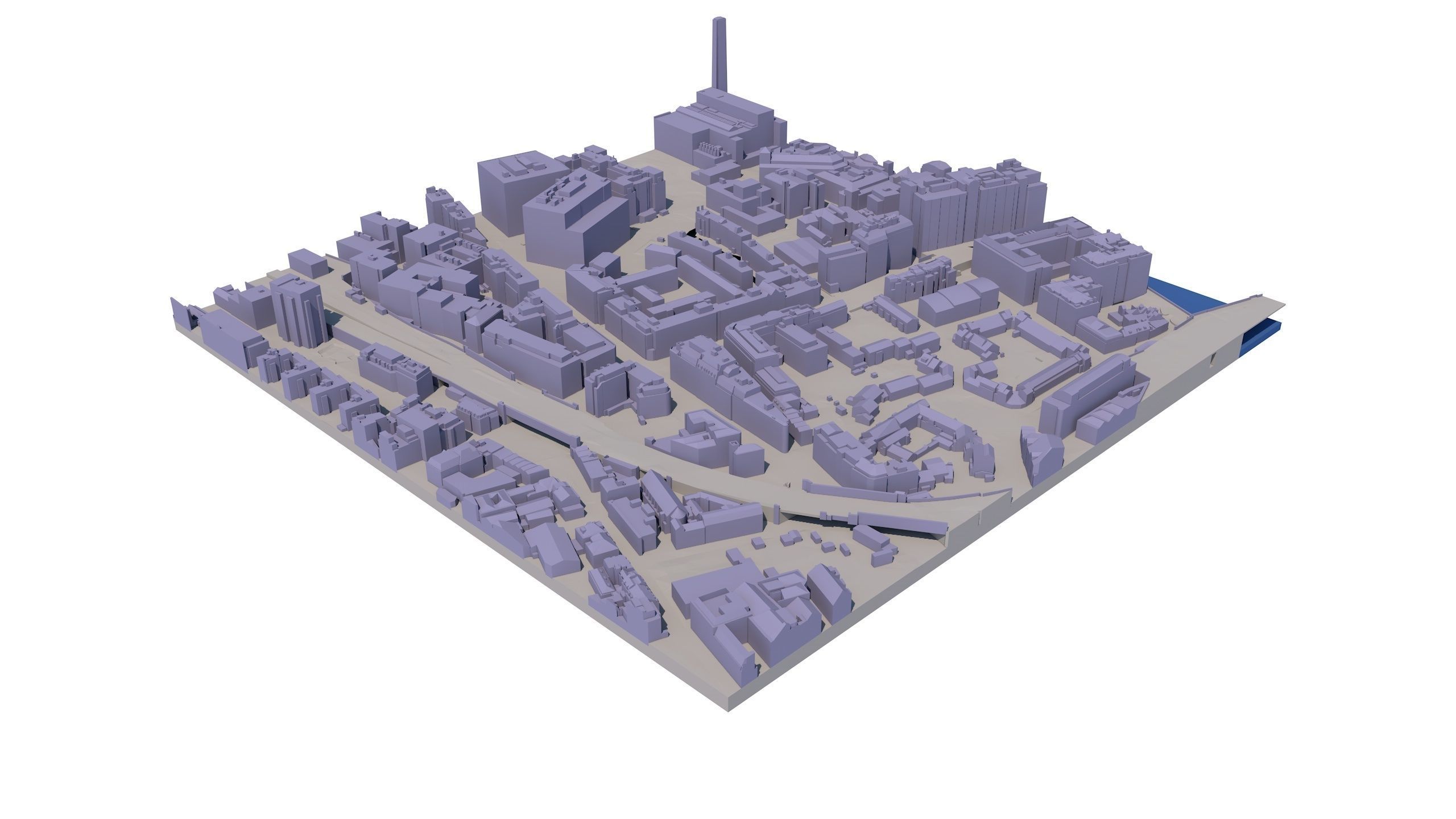 London city tile Level 2 block TQ3280 South West 3D model_4