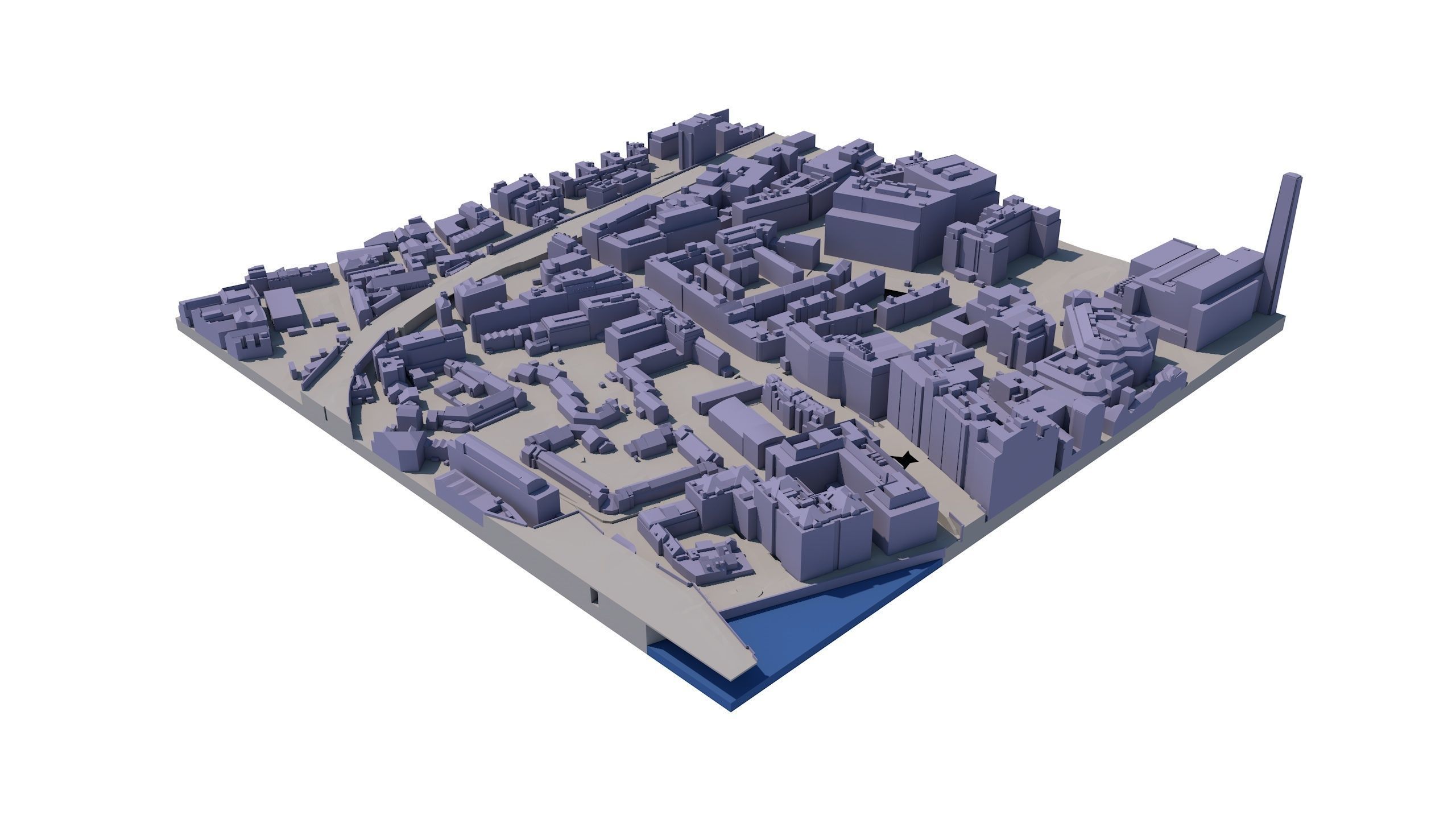 London city tile Level 2 block TQ3280 South West 3D model_7
