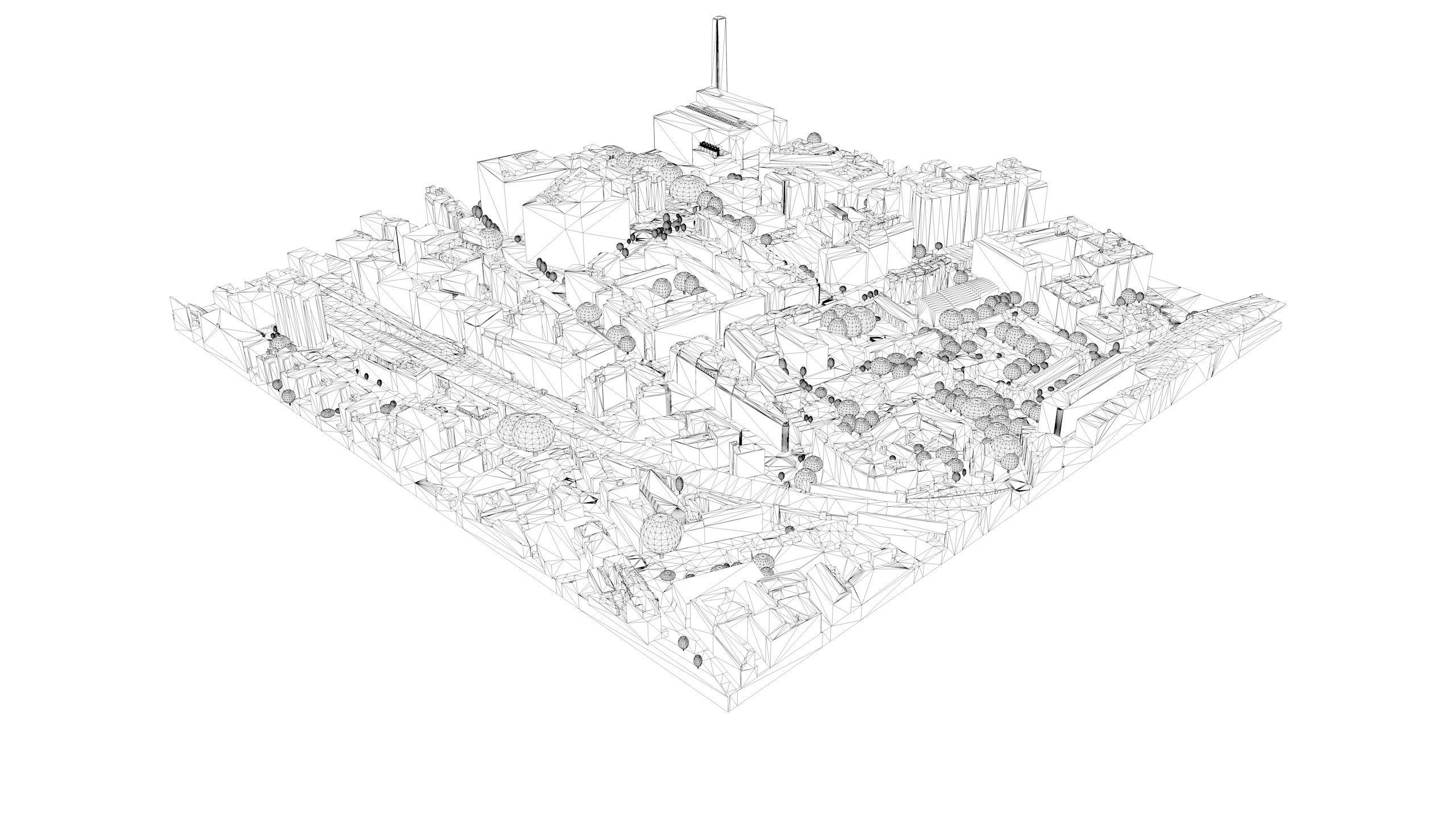 London city tile Level 2 block TQ3280 South West 3D model_5