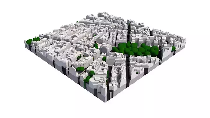 London city tile Level 2 block TQ2880 North East 3D model