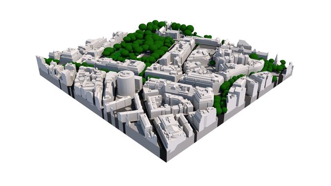 London city tile Level 2 block TQ3081 South East 3D model