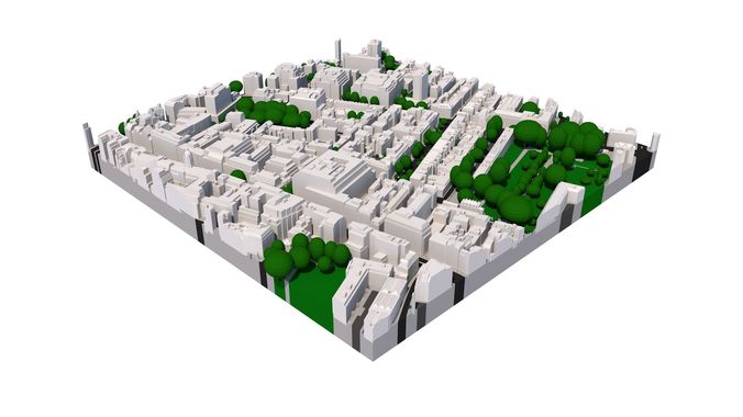London city tile Level 2 block TQ3081 North East 3D model