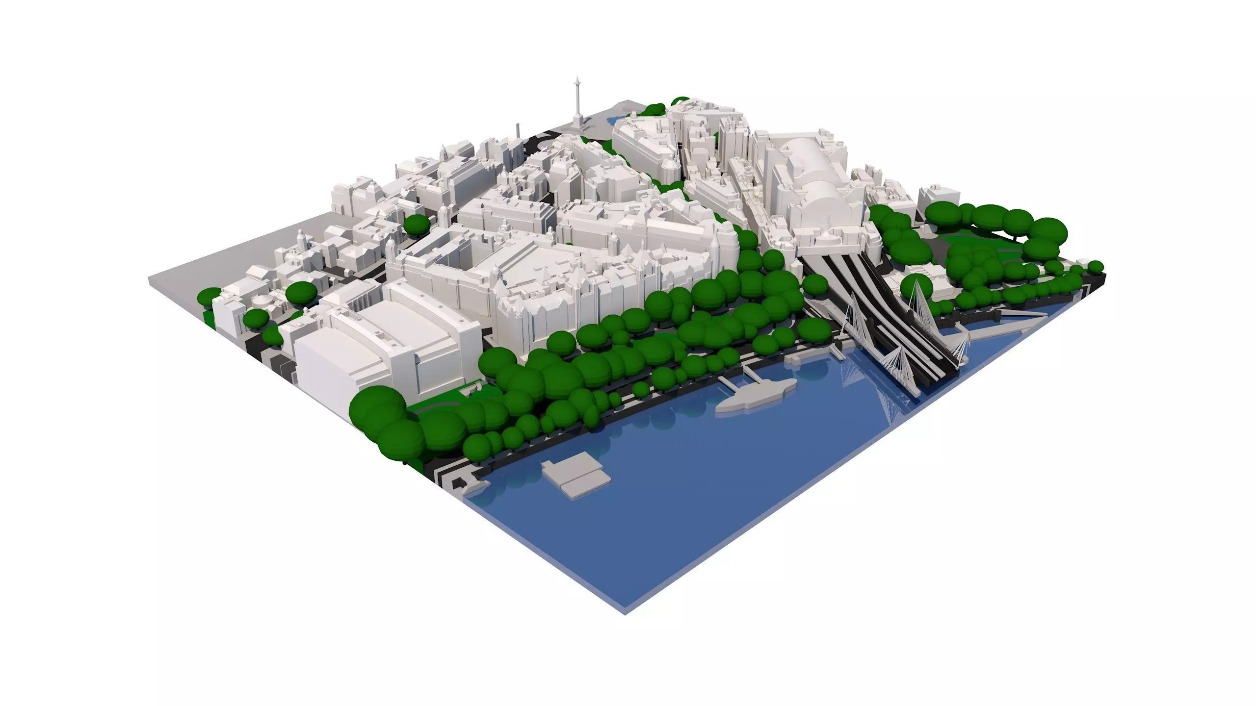 London city tile Level 2 block TQ3080 South West 3D model_0