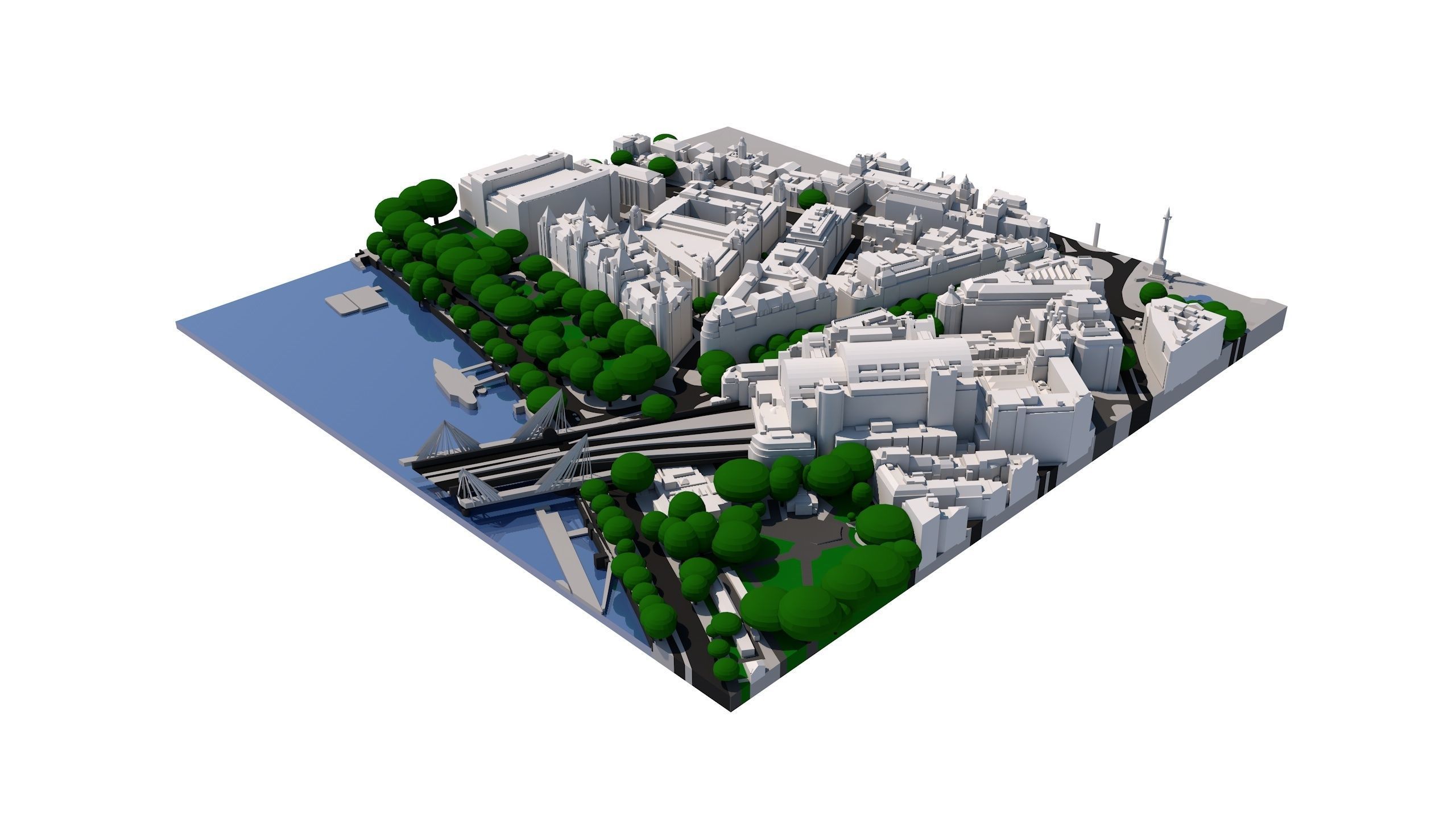London city tile Level 2 block TQ3080 South West 3D model_6