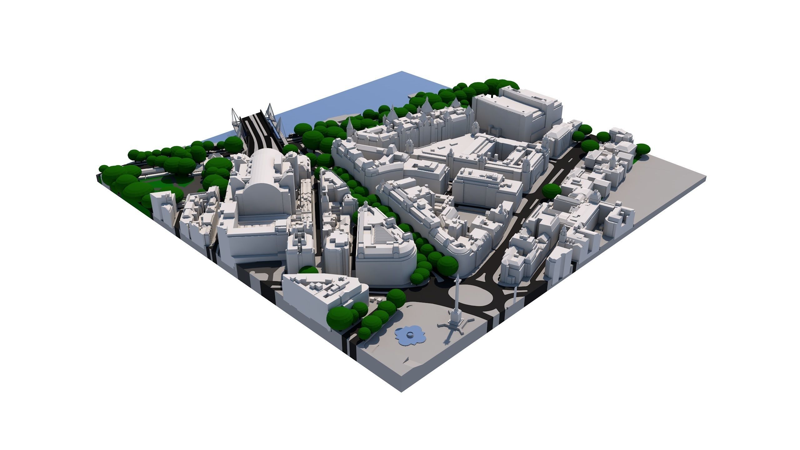 London city tile Level 2 block TQ3080 South West 3D model_8