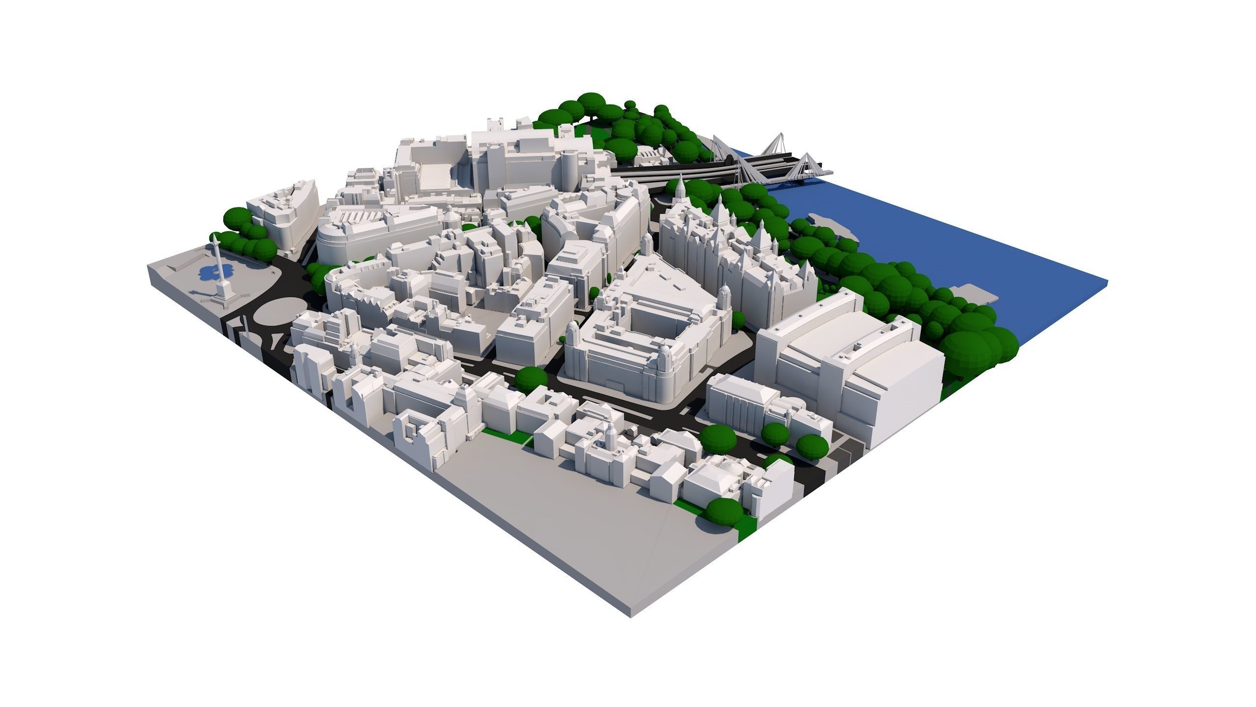 London city tile Level 2 block TQ3080 South West 3D model_4