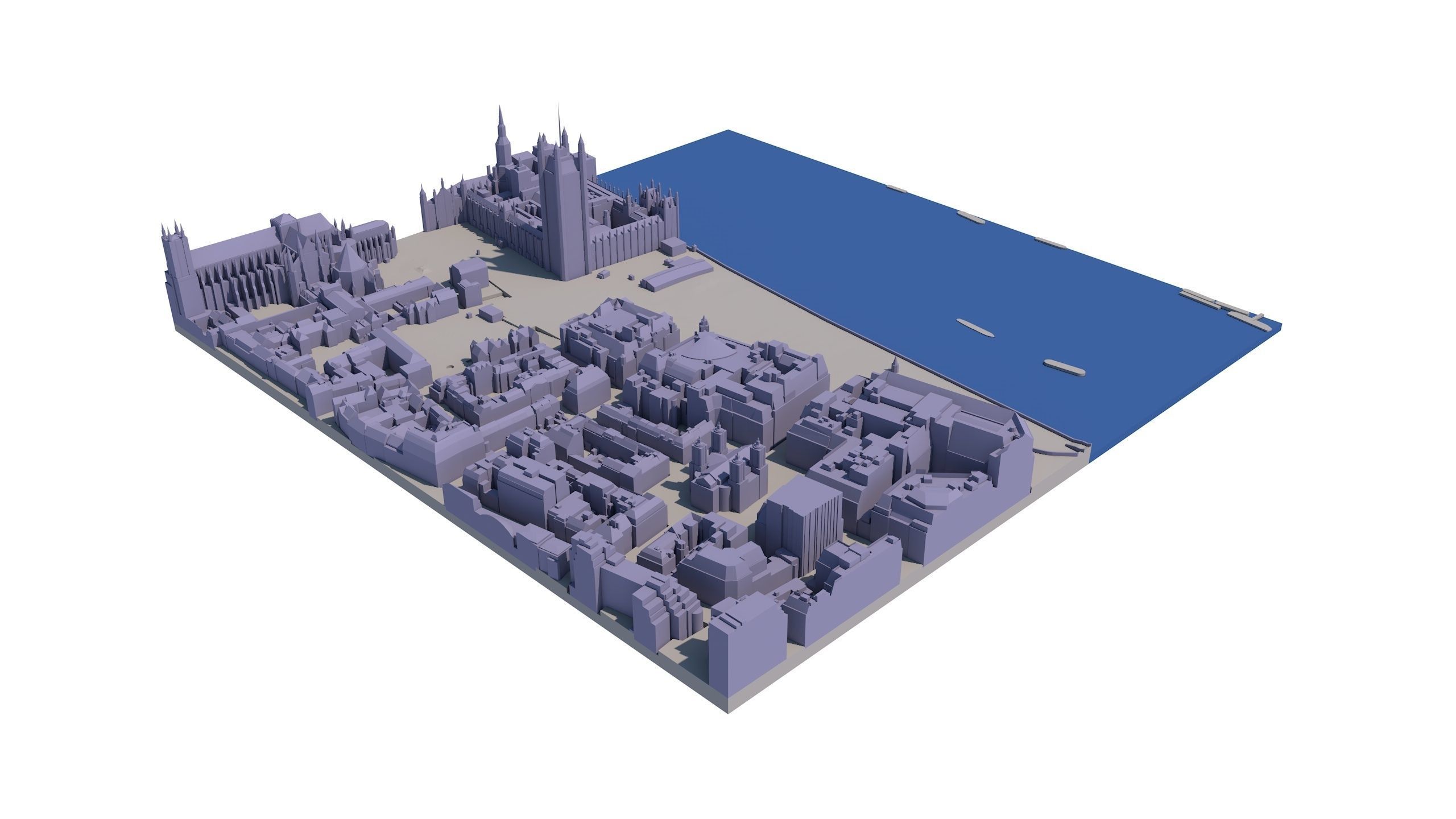 London city tile Level 2 block TQ3079 South West 3D model_1