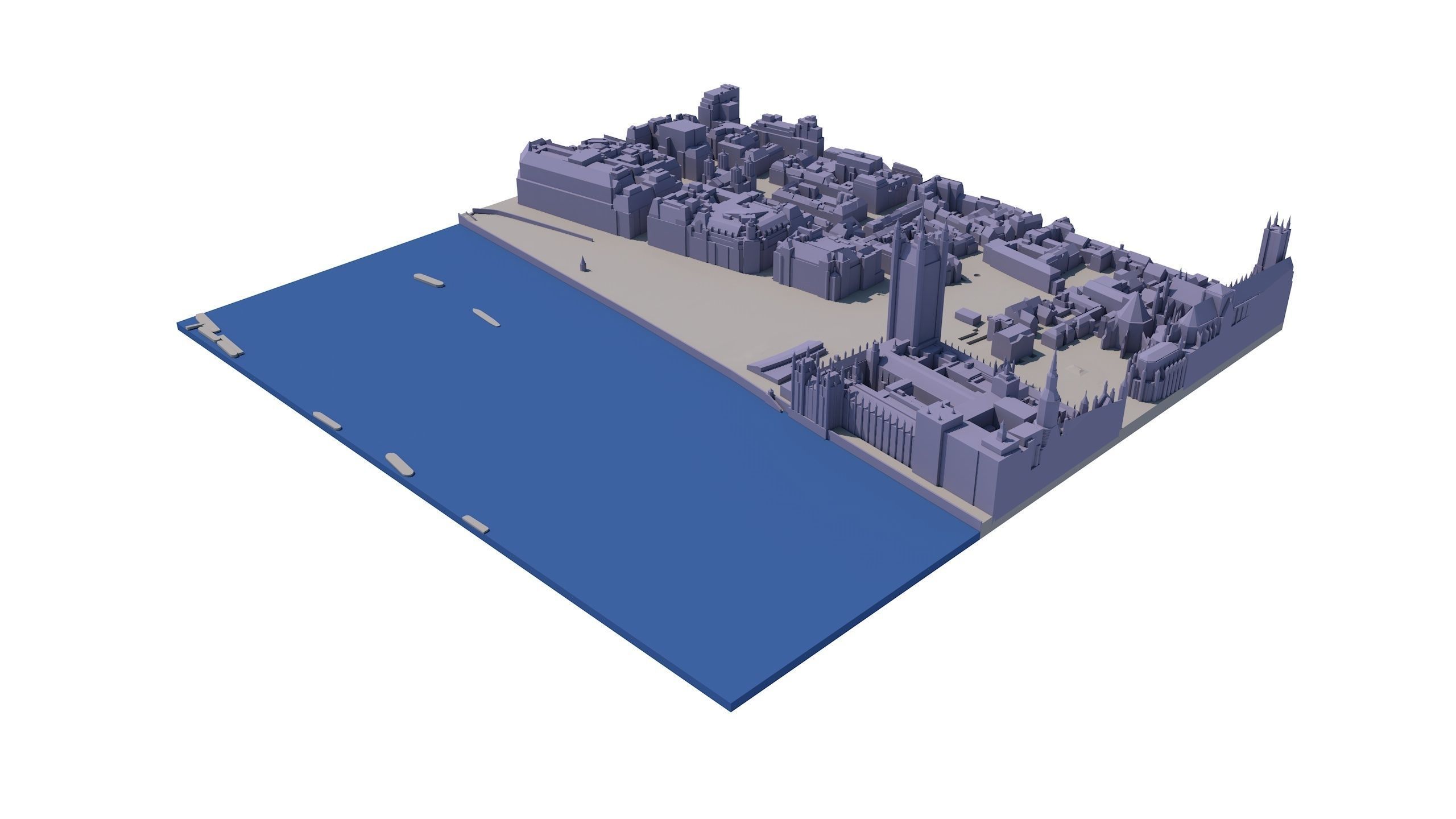 London city tile Level 2 block TQ3079 South West 3D model_7