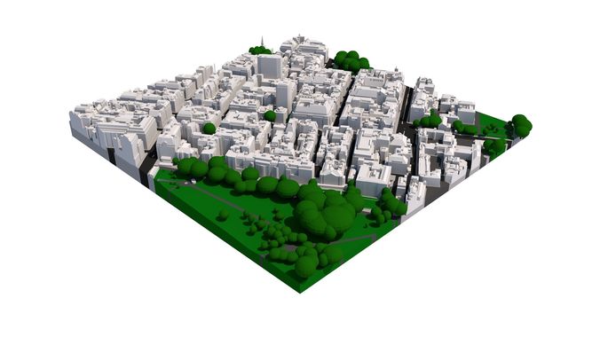 London city tile Level 2 block TQ2980 South West 3D model