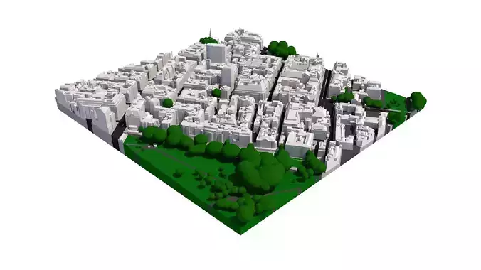 London city tile Level 2 block TQ2980 South West 3D model