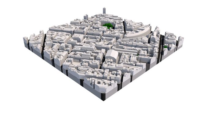 London city tile Level 2 block TQ2980 North West 3D model