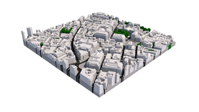 London city tile Level 2 block TQ2980 North East 3D model