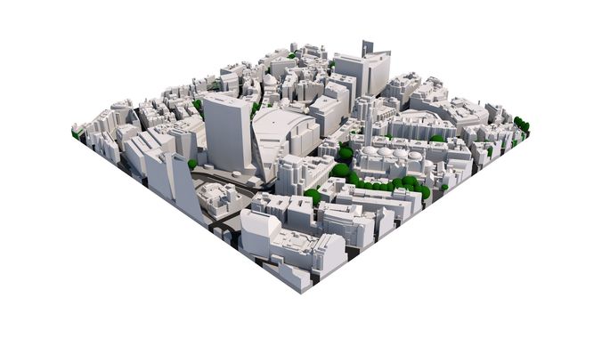 London city tile Level 2 block TQ2979 South West 3D model