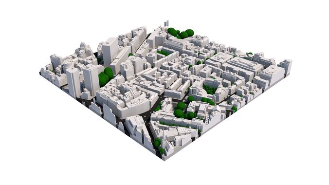 London city tile Level 2 block TQ2979 South East 3D model