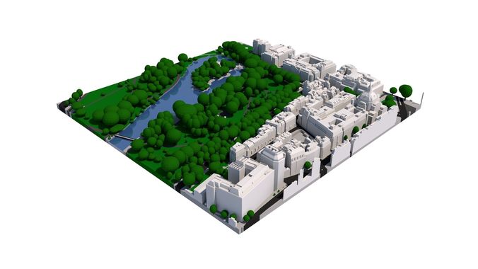 London city tile Level 2 block TQ2979 North East 3D model