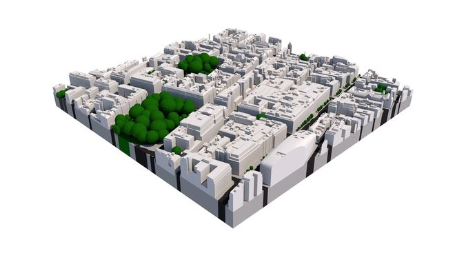 London city tile Level 2 block TQ2881 South West 3D model