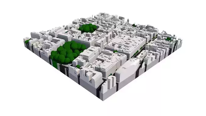 London city tile Level 2 block TQ2881 South West 3D model