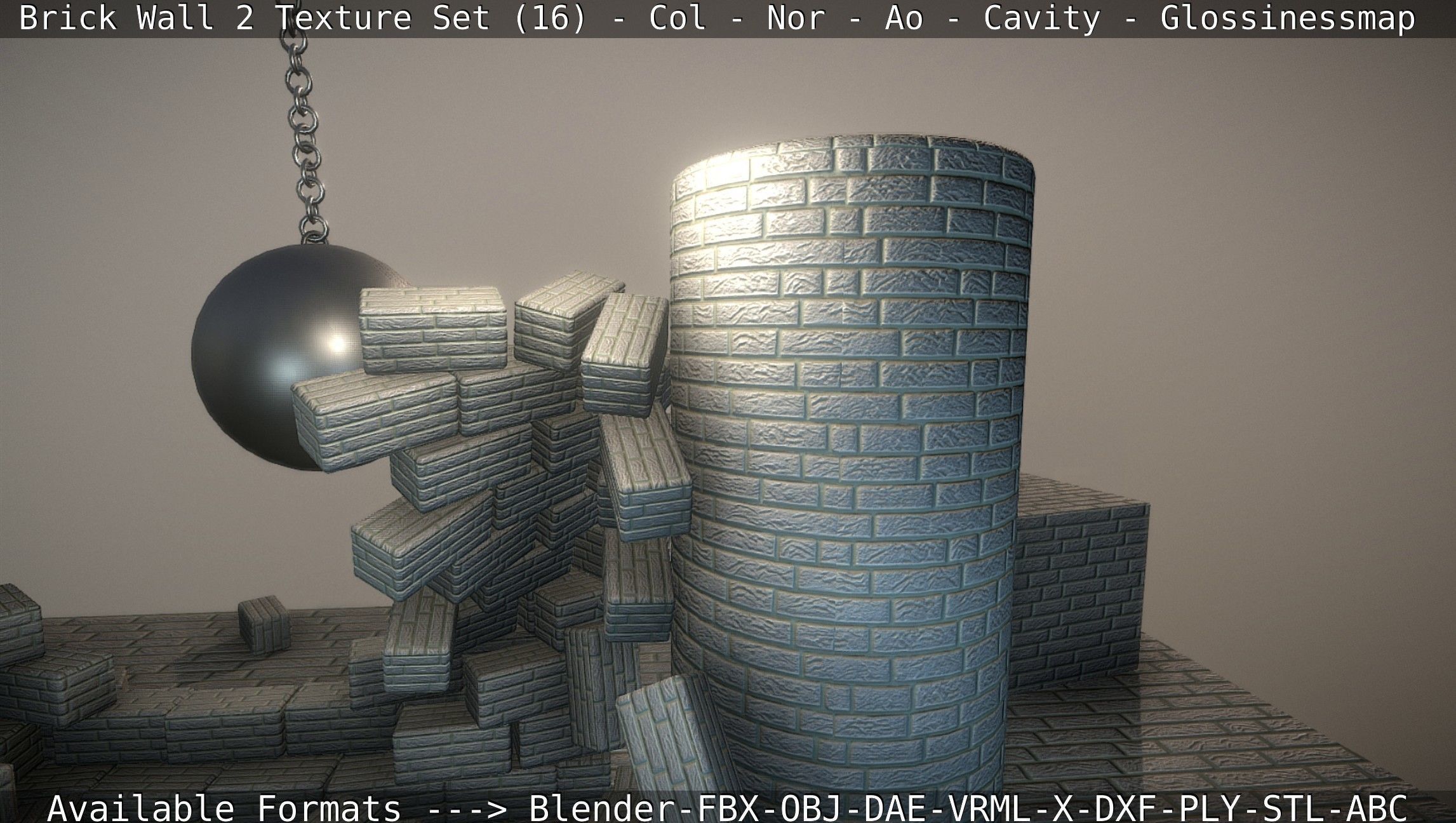 Brick Wall 2 - Texture Set 16 Texture_109