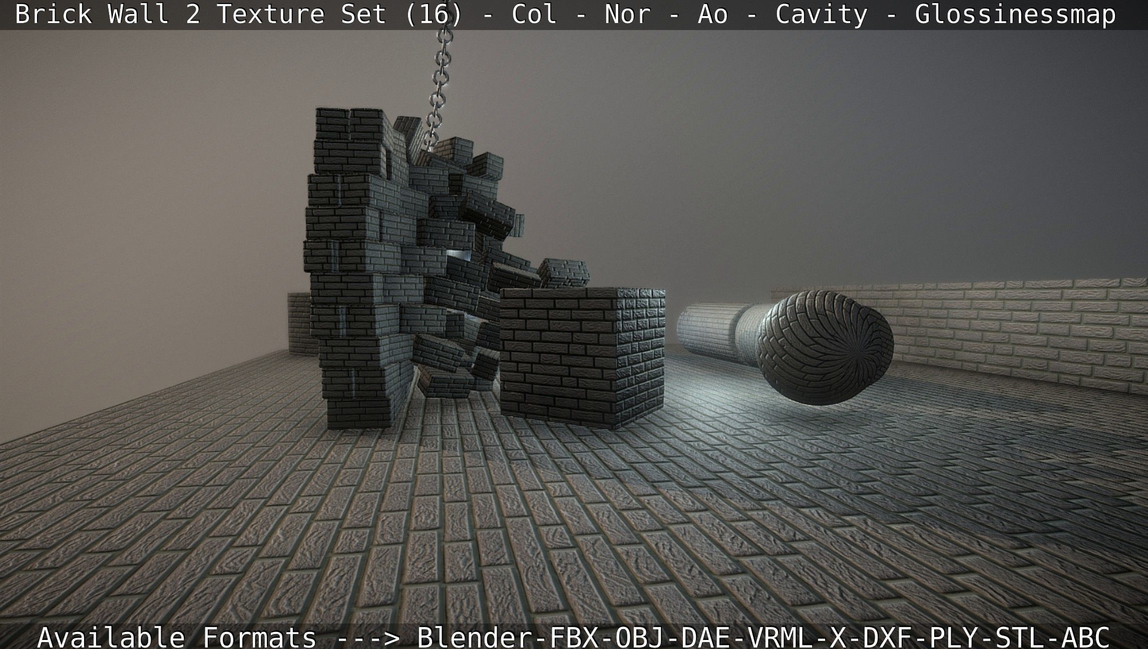 Brick Wall 2 - Texture Set 16 Texture_43