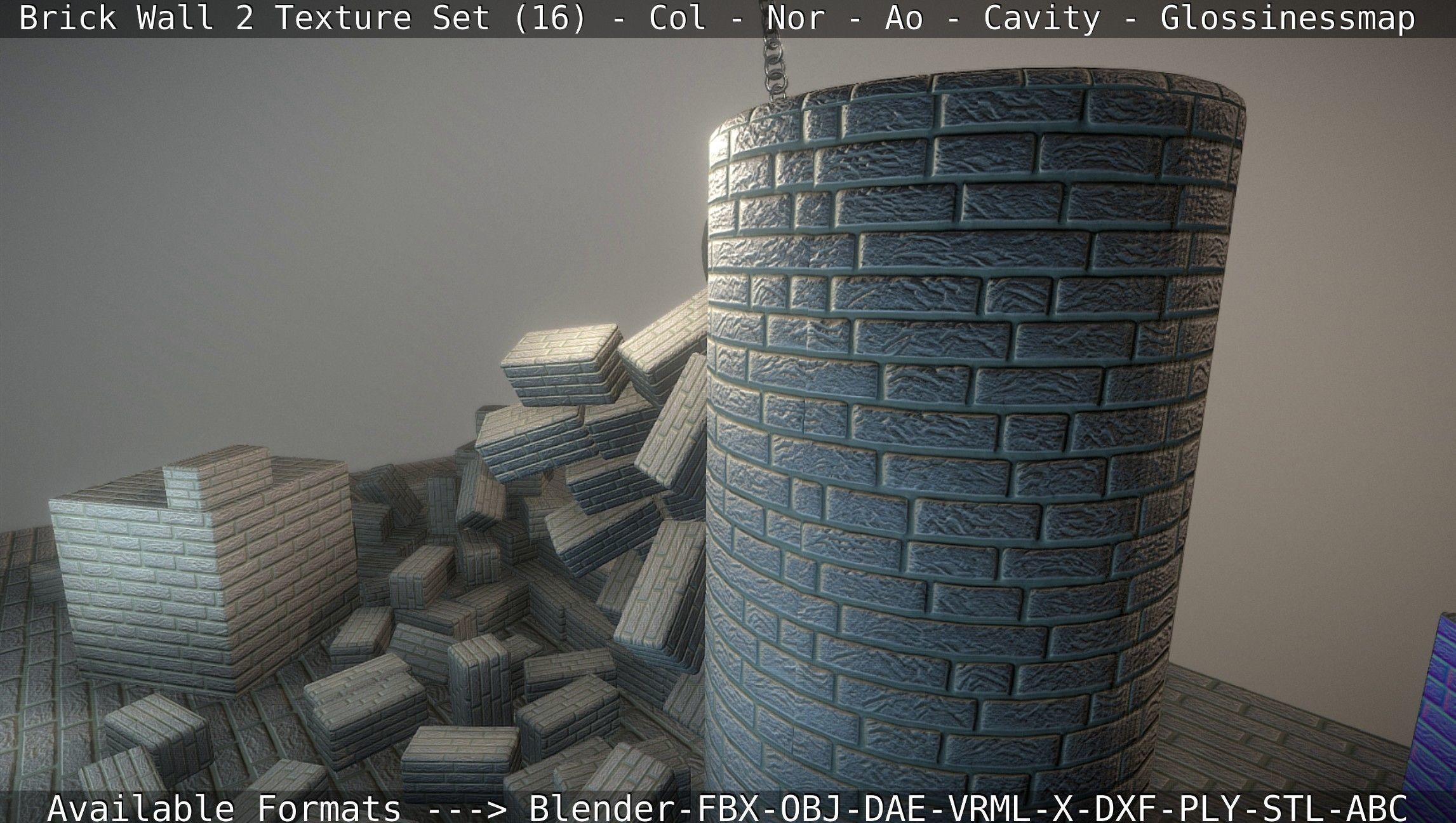 Brick Wall 2 - Texture Set 16 Texture_77