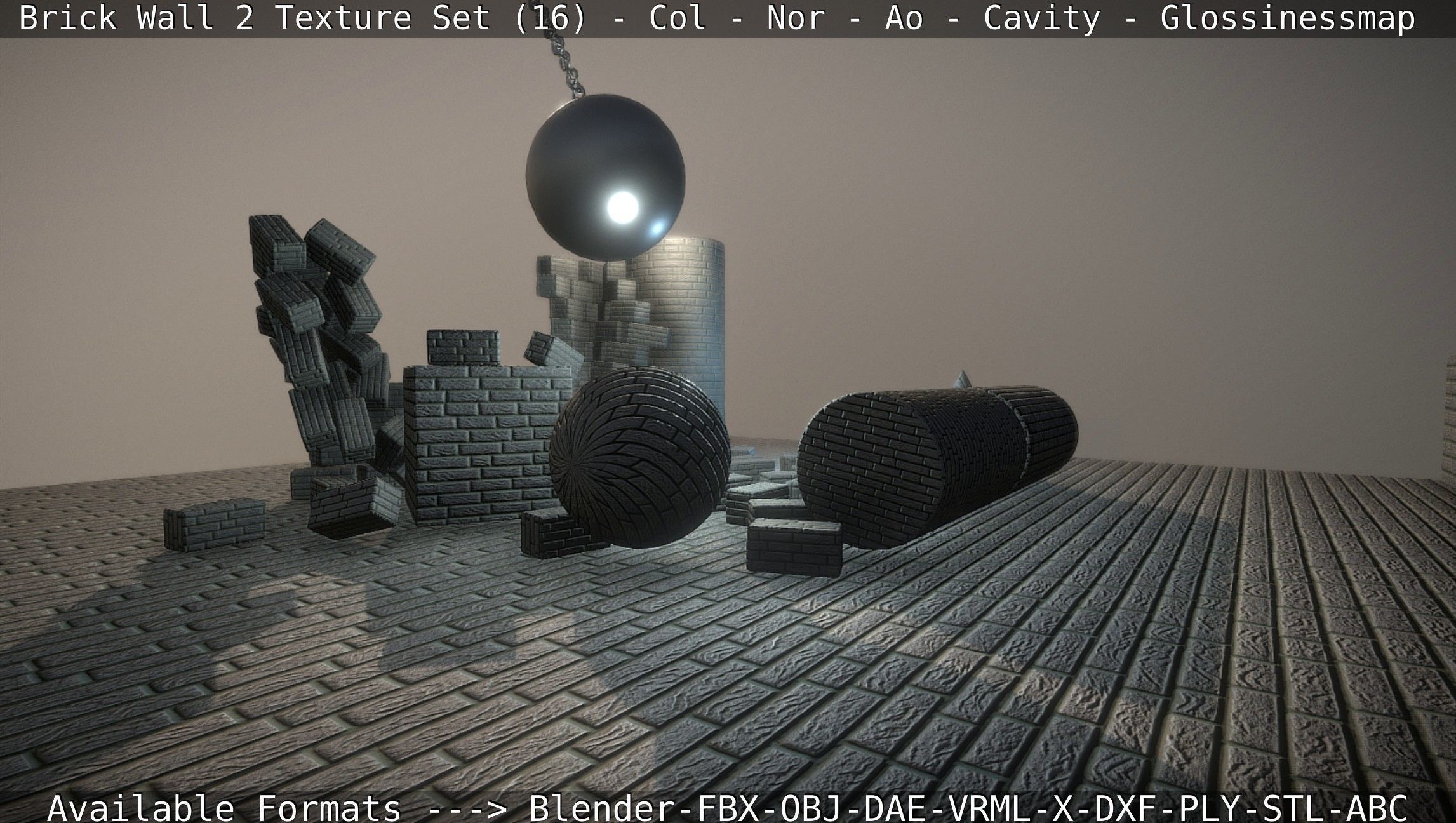 Brick Wall 2 - Texture Set 16 Texture_46