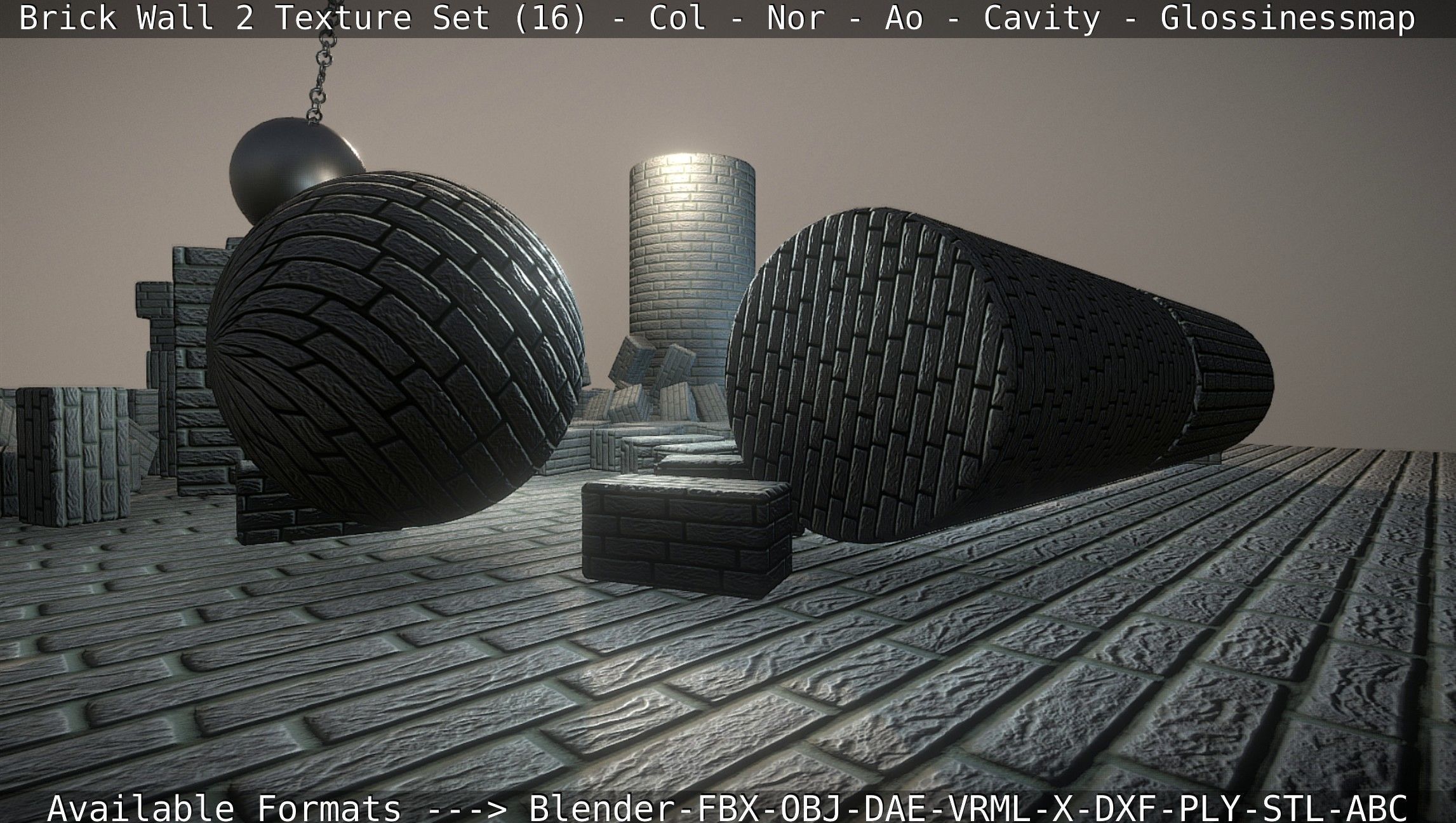 Brick Wall 2 - Texture Set 16 Texture_50