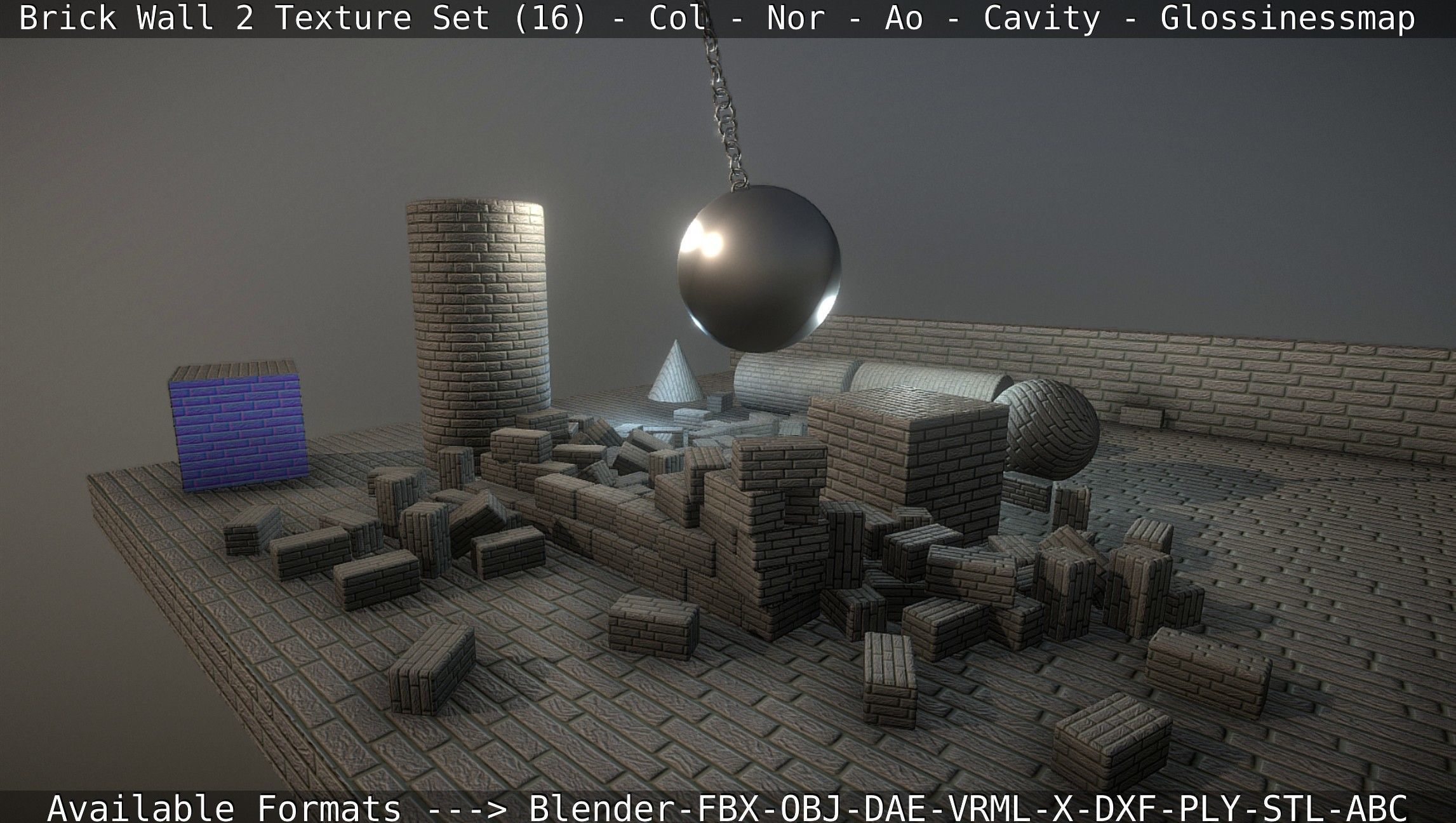 Brick Wall 2 - Texture Set 16 Texture_38