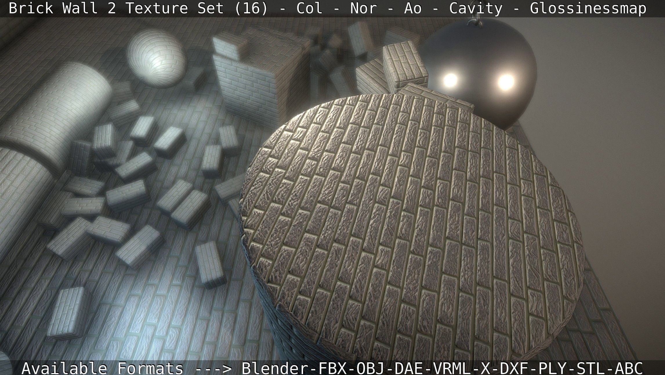 Brick Wall 2 - Texture Set 16 Texture_91