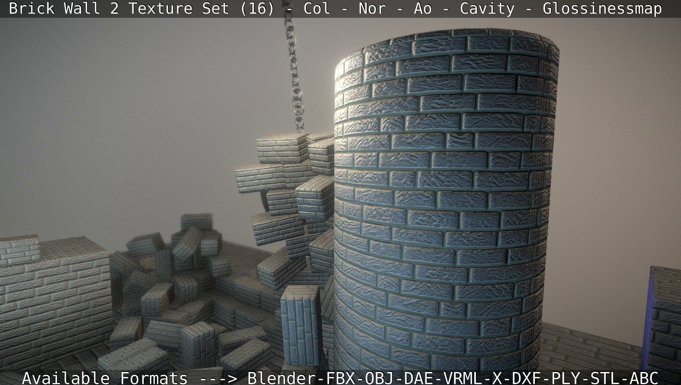 Brick Wall 2 - Texture Set 16 Texture_107