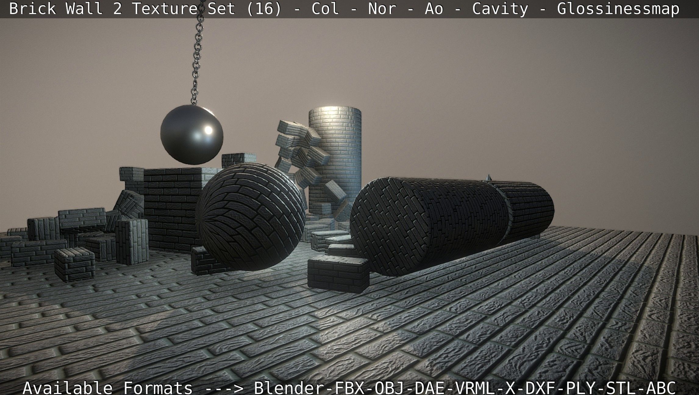 Brick Wall 2 - Texture Set 16 Texture_48