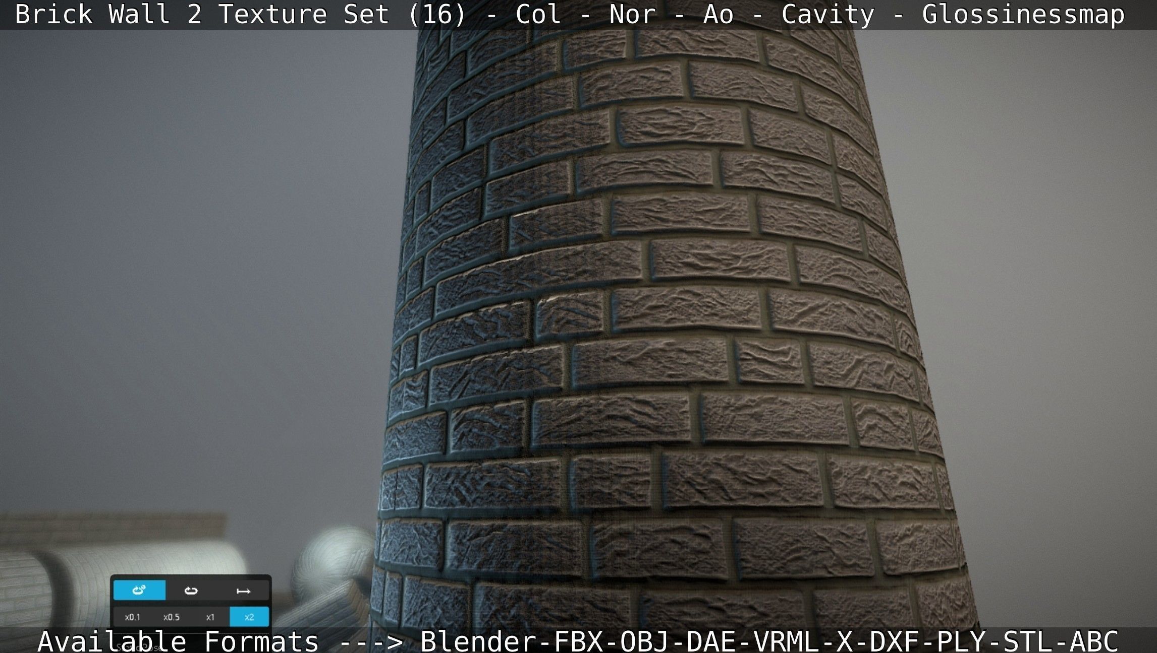 Brick Wall 2 - Texture Set 16 Texture_100