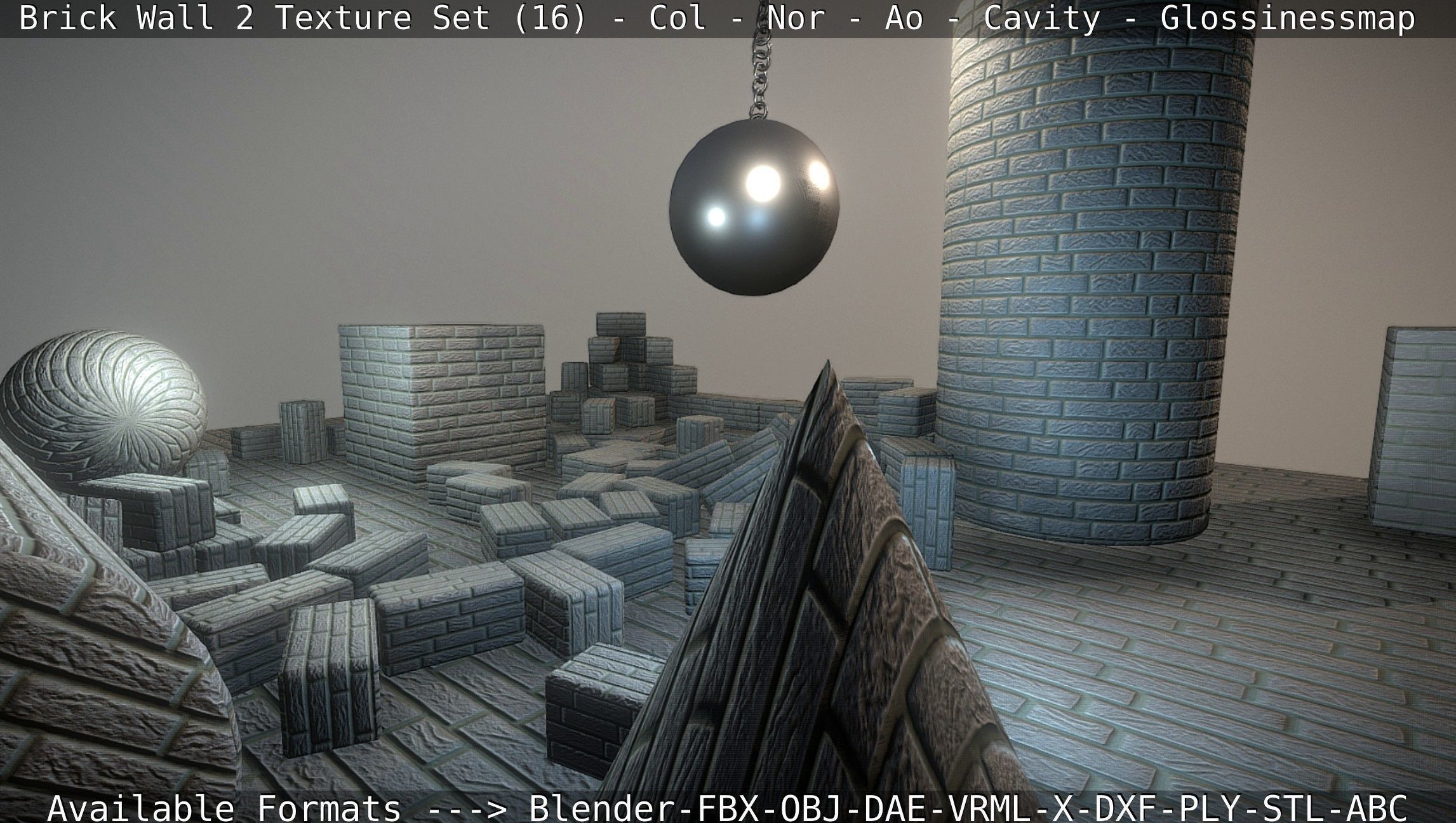 Brick Wall 2 - Texture Set 16 Texture_23