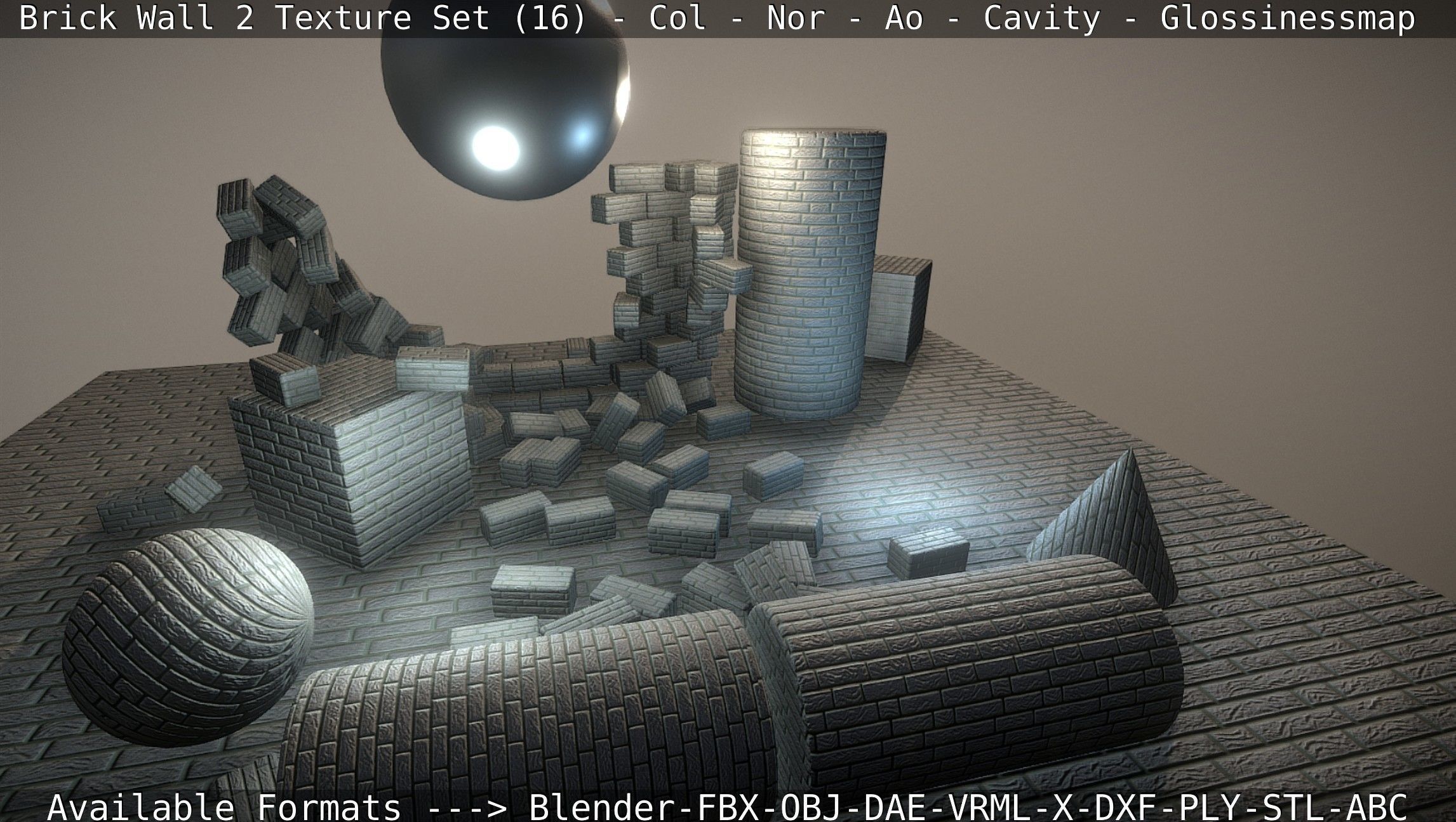 Brick Wall 2 - Texture Set 16 Texture_14