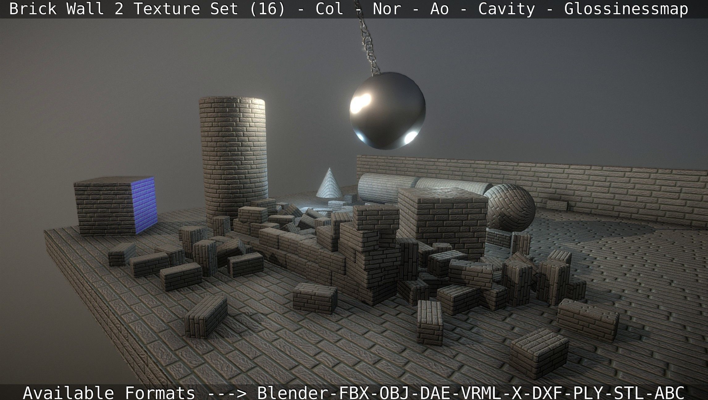 Brick Wall 2 - Texture Set 16 Texture_37