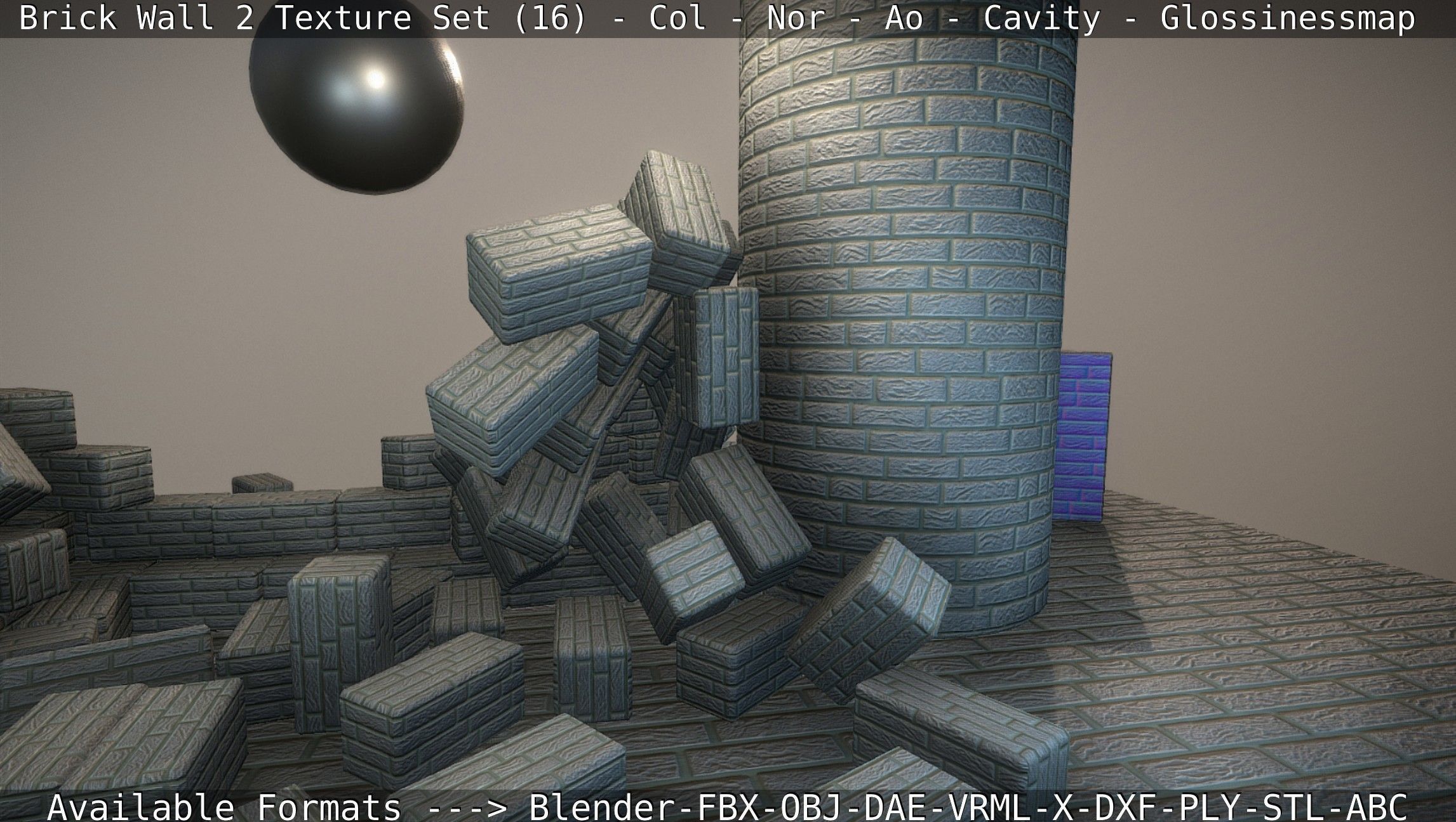 Brick Wall 2 - Texture Set 16 Texture_112