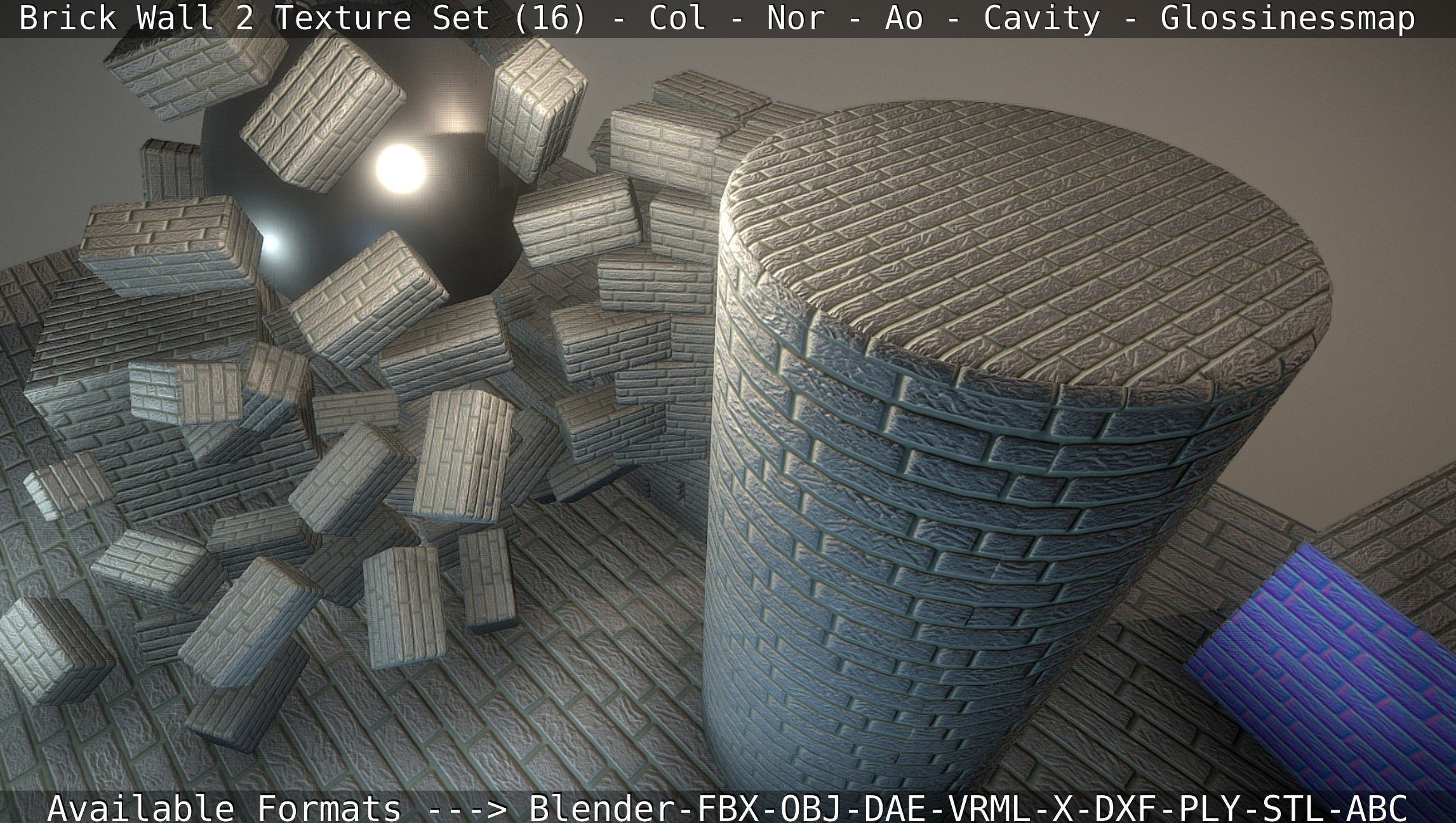 Brick Wall 2 - Texture Set 16 Texture_89