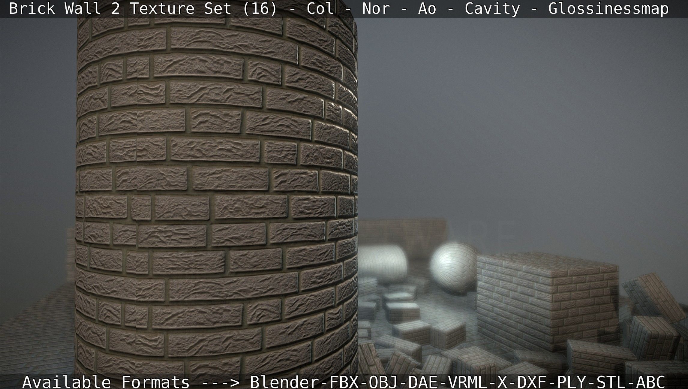 Brick Wall 2 - Texture Set 16 Texture_96