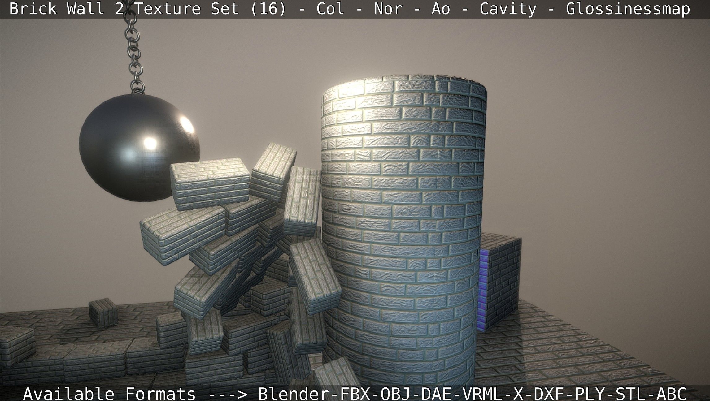 Brick Wall 2 - Texture Set 16 Texture_108