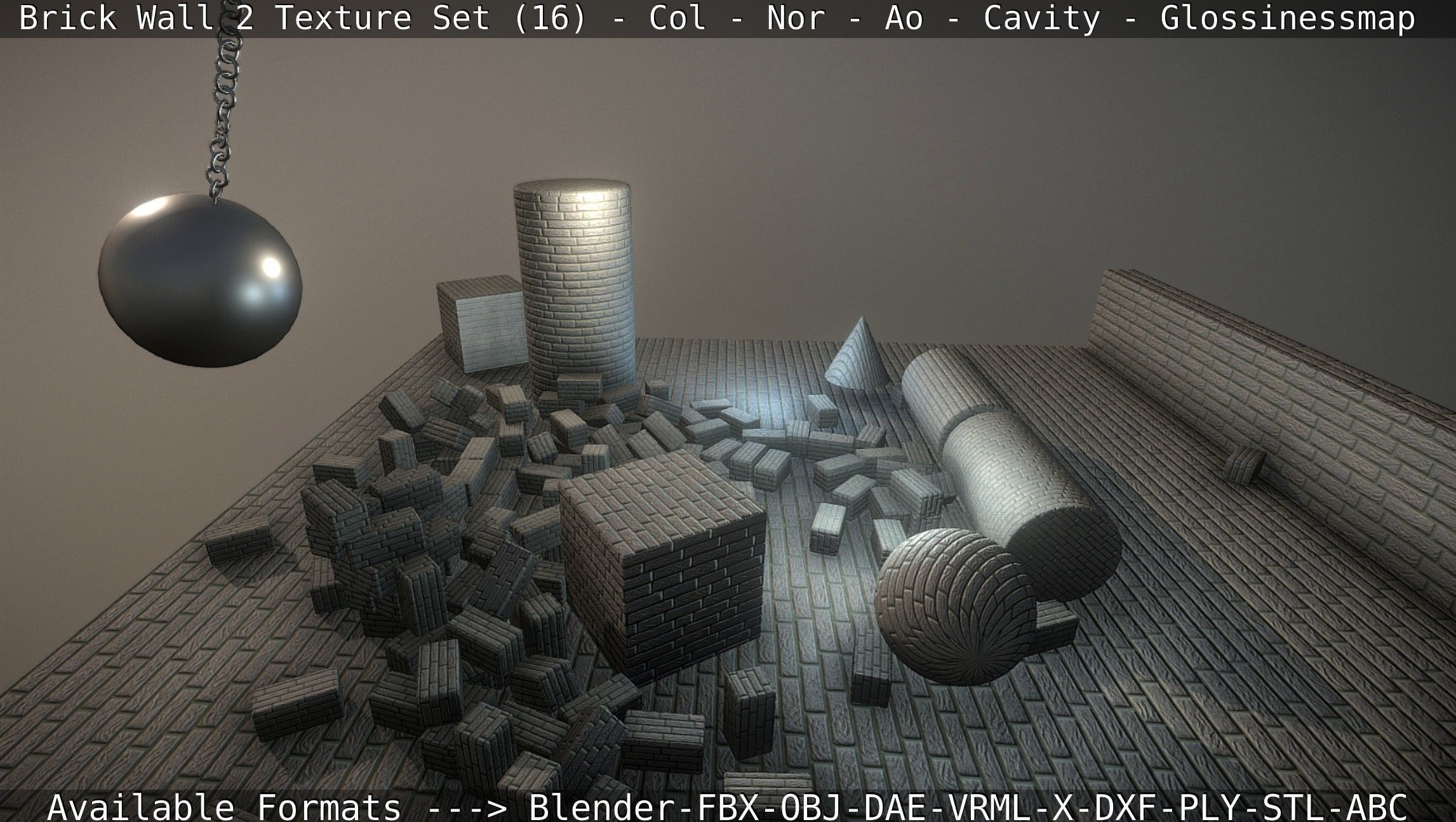 Brick Wall 2 - Texture Set 16 Texture_36