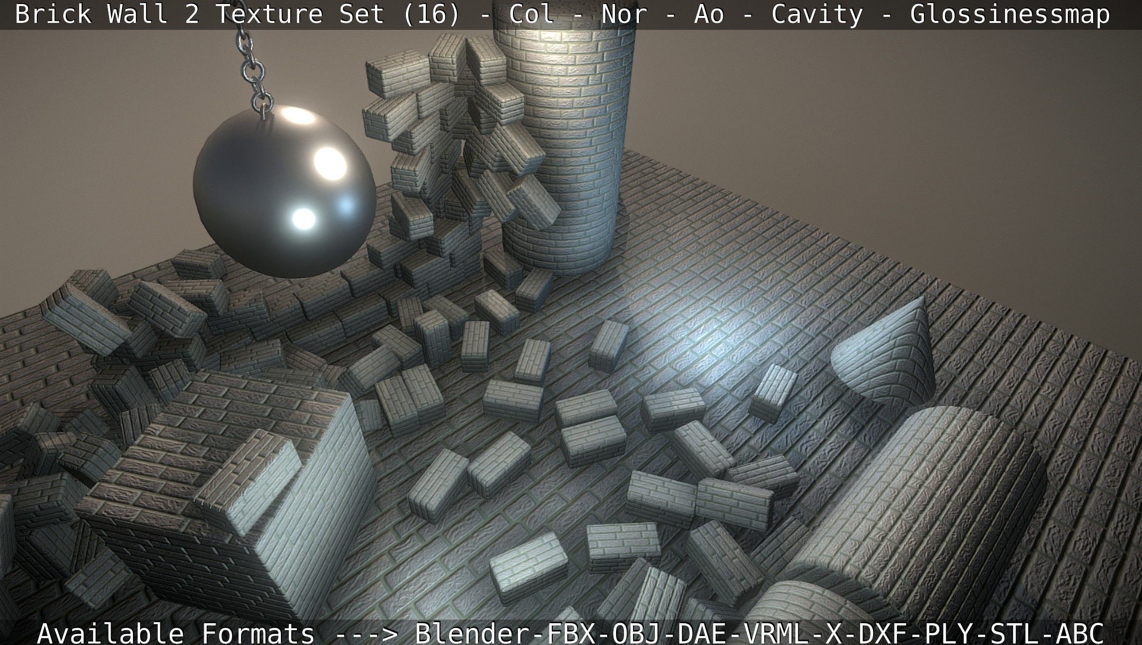 Brick Wall 2 - Texture Set 16 Texture_32