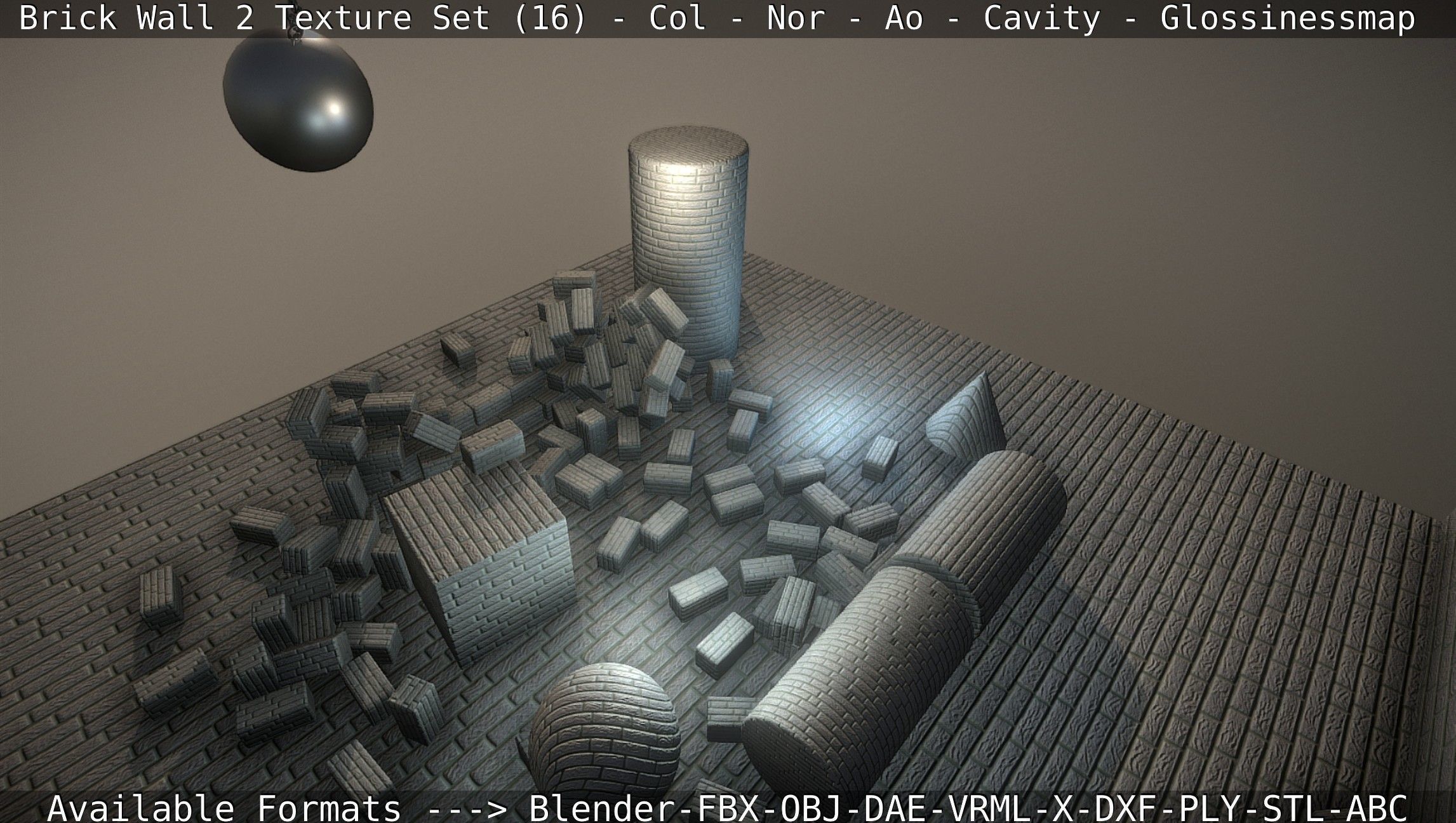 Brick Wall 2 - Texture Set 16 Texture_34