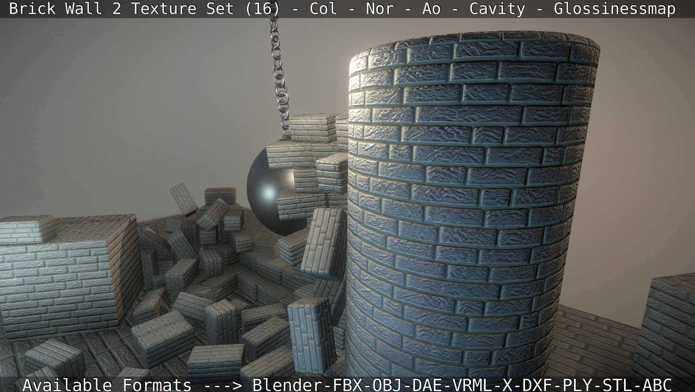 Brick Wall 2 - Texture Set 16 Texture_76