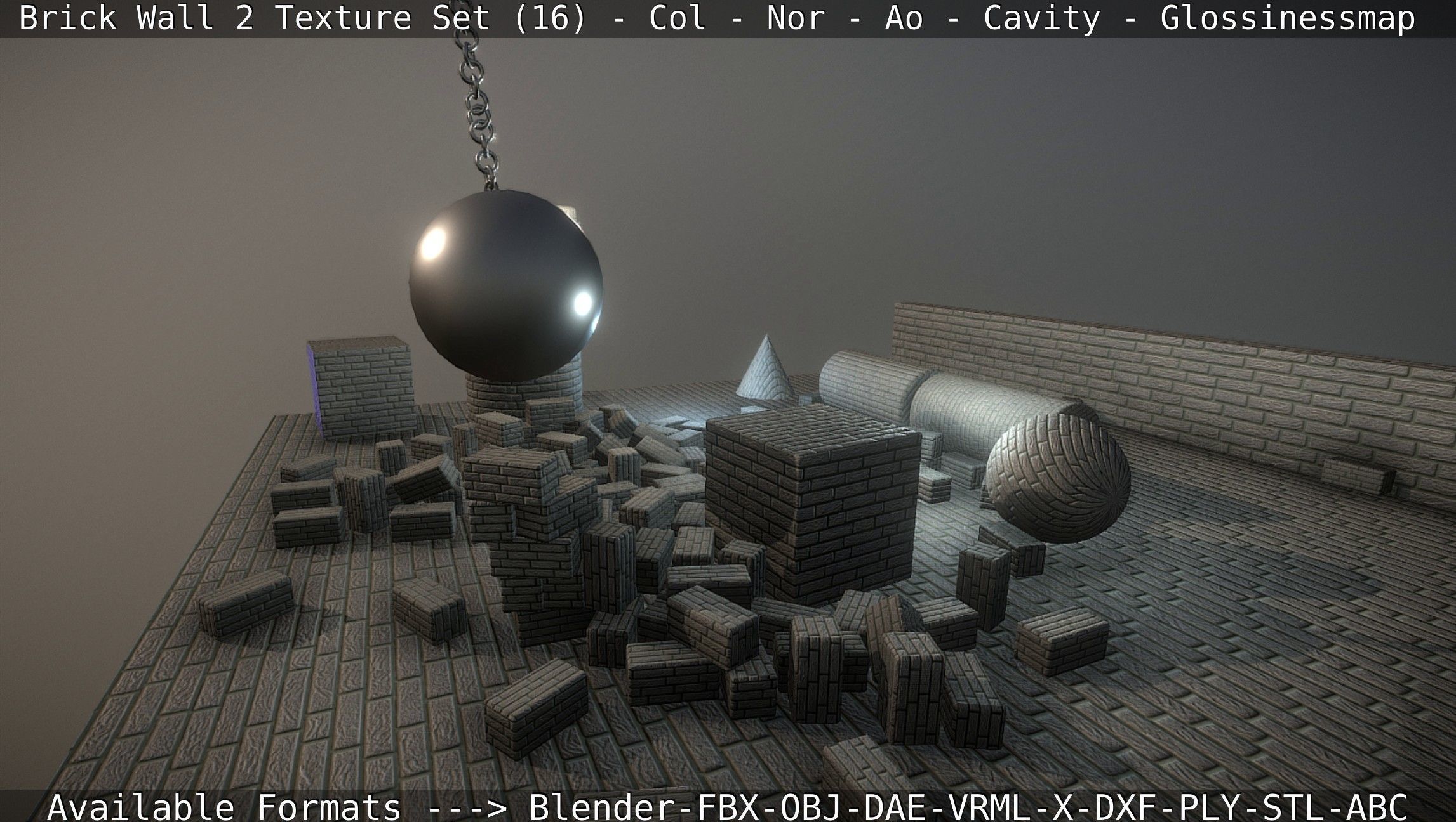 Brick Wall 2 - Texture Set 16 Texture_35