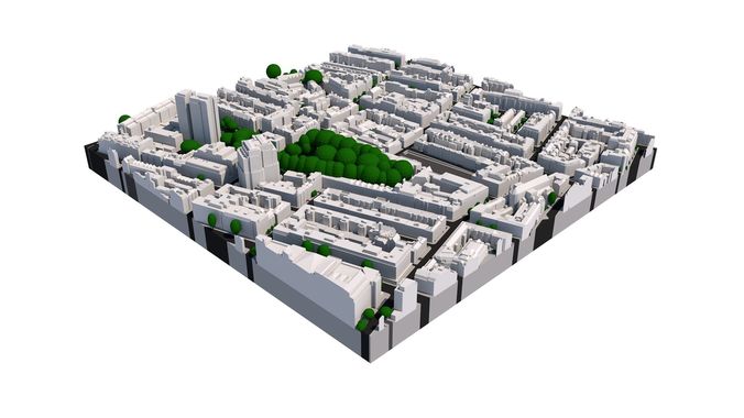 London city tile Level 2 block TQ2881 North West 3D model