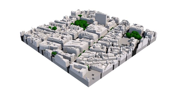 London city tile Level 2 block TQ2881 South East 3D model