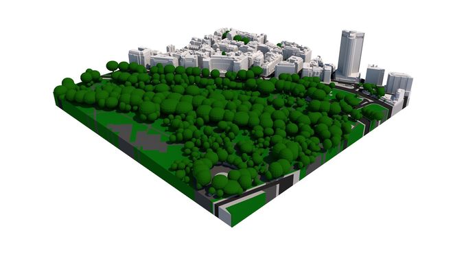 London city tile Level 2 block TQ2880 South West 3D model